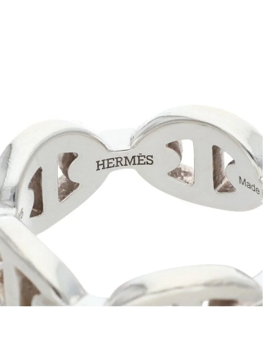 Hermes Chaine D'ancre Enchainee PM Silver Ring
